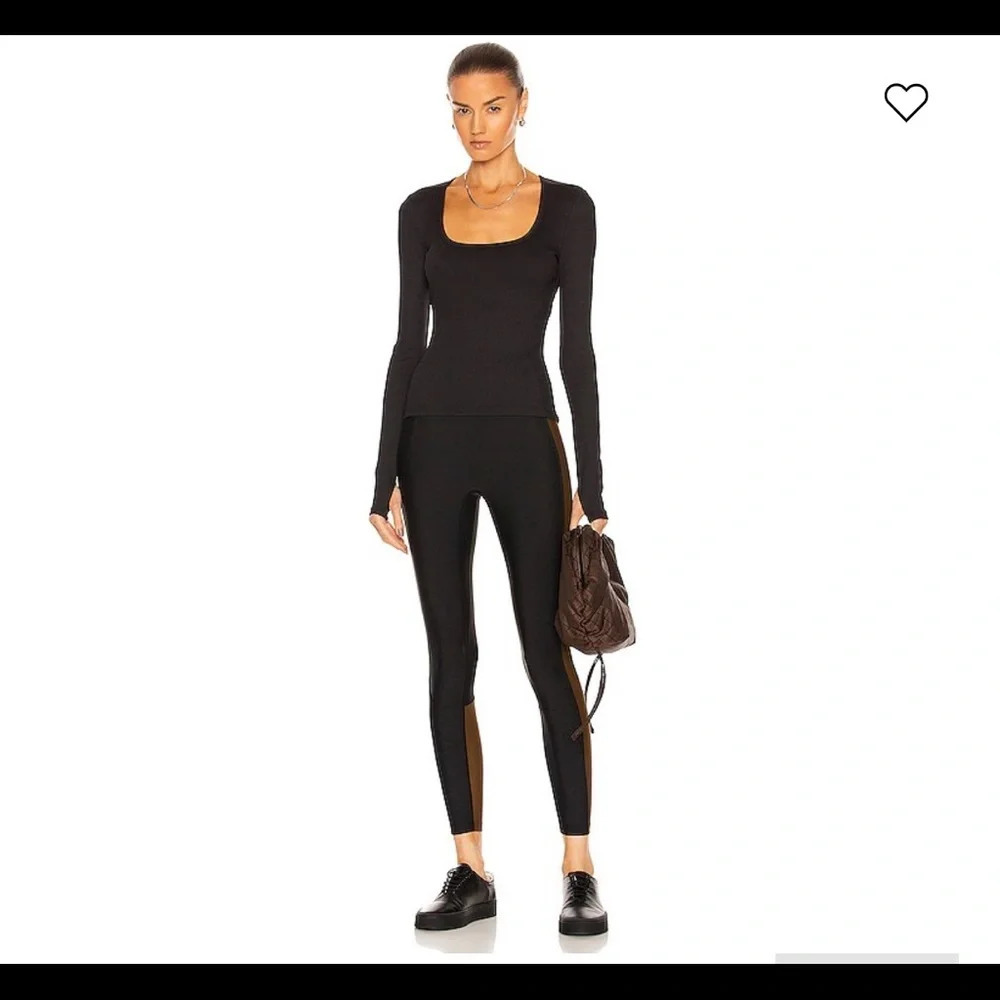 Nylora Allen Top in Black Size Small $138 FWRD - Ribbed Athleisure Long Sleeve - Picture 6 of 9